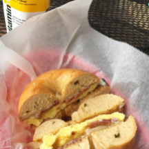 Traditional on a Jalepeno & Cheddar Bagel