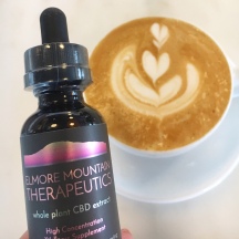 Elmore Mountain Therapeutics CBD infused Maple Latte at PK Coffee